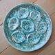 6 60s oyster plates green celadon Niderviller