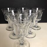 6 verres à eau en cristal taillé