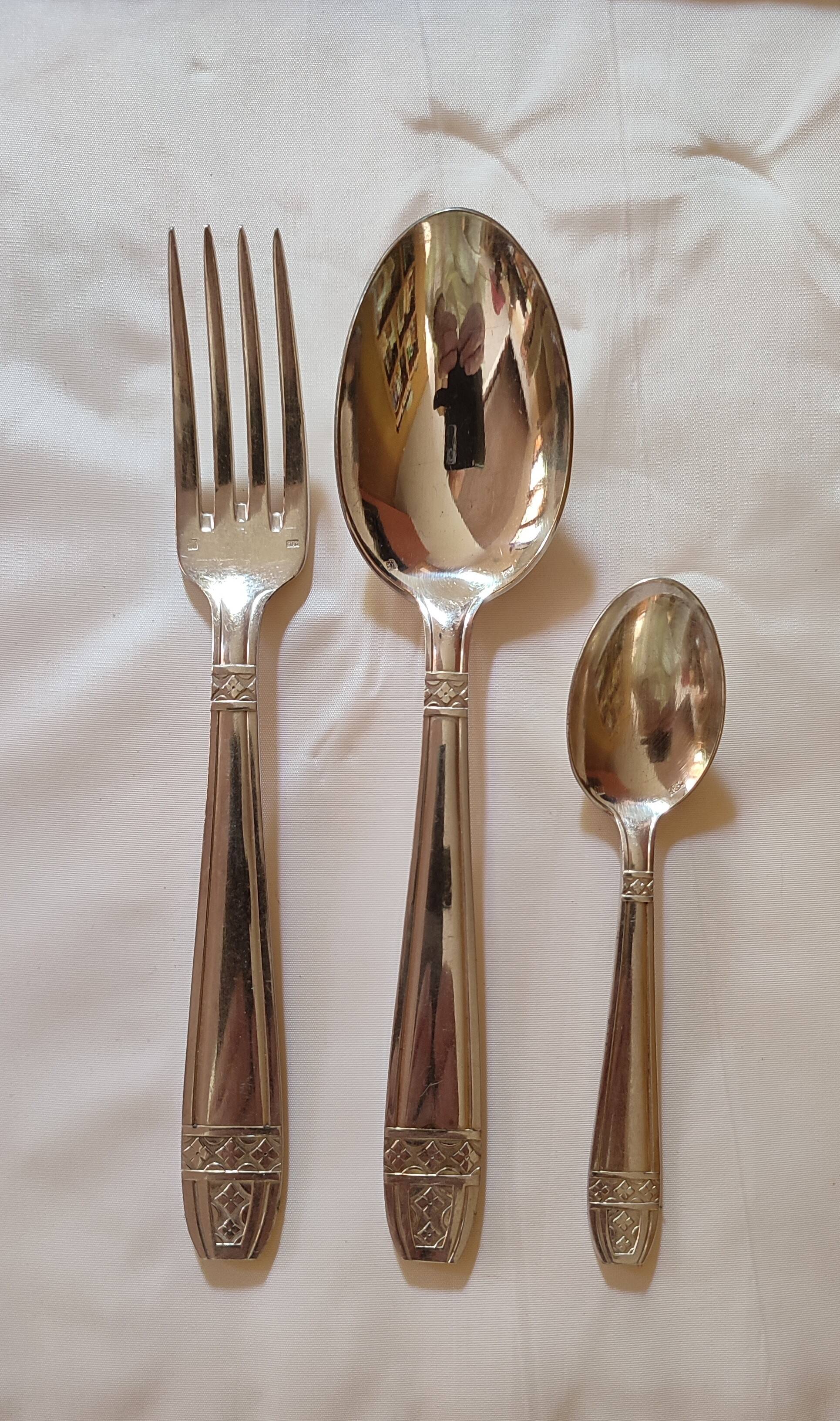 Silver-plated cutlery set - monaco grand prix model with case