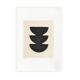 Collection of 6 paintings on paper - Black abstract painting signed Eawy
