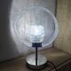 Space age lamp with bubbled glass