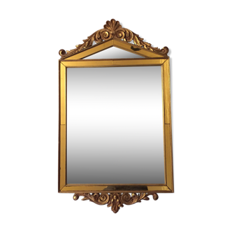 Golden wooden mirror - 87x51cm