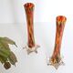 Duo of soliflores in mouth-blown glass