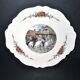 Sarreguemines plate Obernai cut out in earthenware with horsemen decoration Alsace by Loux