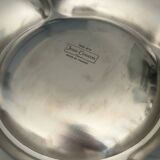 Round plateau Jean Couzon in stainless steel – Vintage design serving dish