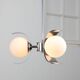 Vintage italian chrome and opaline chandelier, 70s