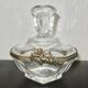glass jewelry box with brass cherub decoration