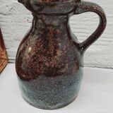 Glazed stoneware pitcher