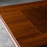 Art Deco parquetry dining table, France, 1930s