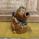 Vintage pig ceramic carafe