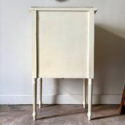 3-drawer chest of drawers in ecru wood and gray marble