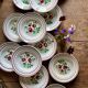 Set of 12 vintage soup plates - Les Roses -