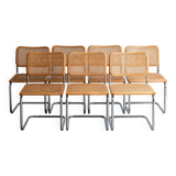 Set of 7 'Cesca' dining chairs by Marcel Breuer.