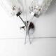 Applique double 1960 chrome et verre et pointe transparente