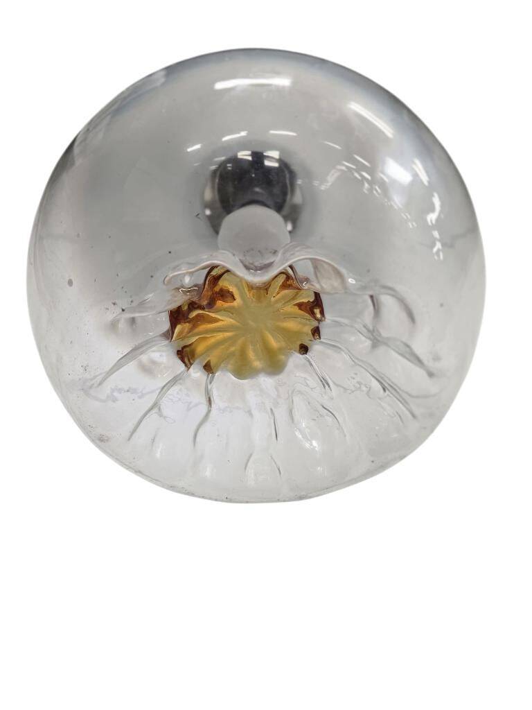 Vintage glass globe lamp / pendant lamp by Carlo Nason for Mazzega