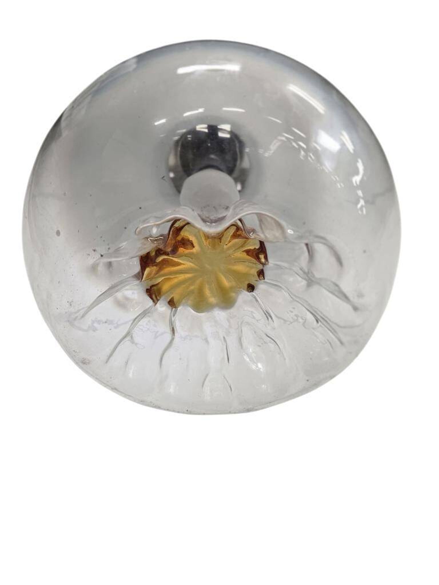 Vintage glass globe lamp / pendant lamp by Carlo Nason for Mazzega