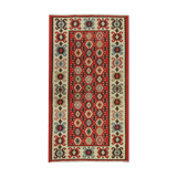 Vintage Turkish Sarkoy, 1960s Handmade Flat Woven Wool Area Rug- 98x181cm