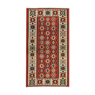 Tapis turc fait à la main des années 1960 - 98x181cm