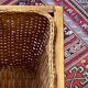 Wicker and wood basket