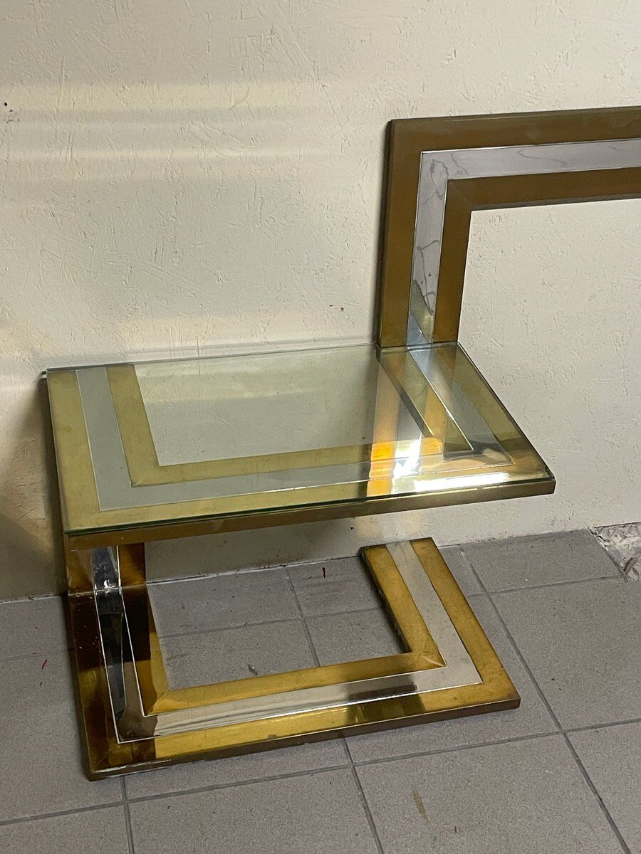 Headboard with bedside tables by Sandro Petti, 1970s.