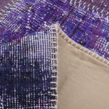 Purple tones vintage patchwork rug 304x215cm