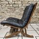 Fauteuil cuir vintage 1970"