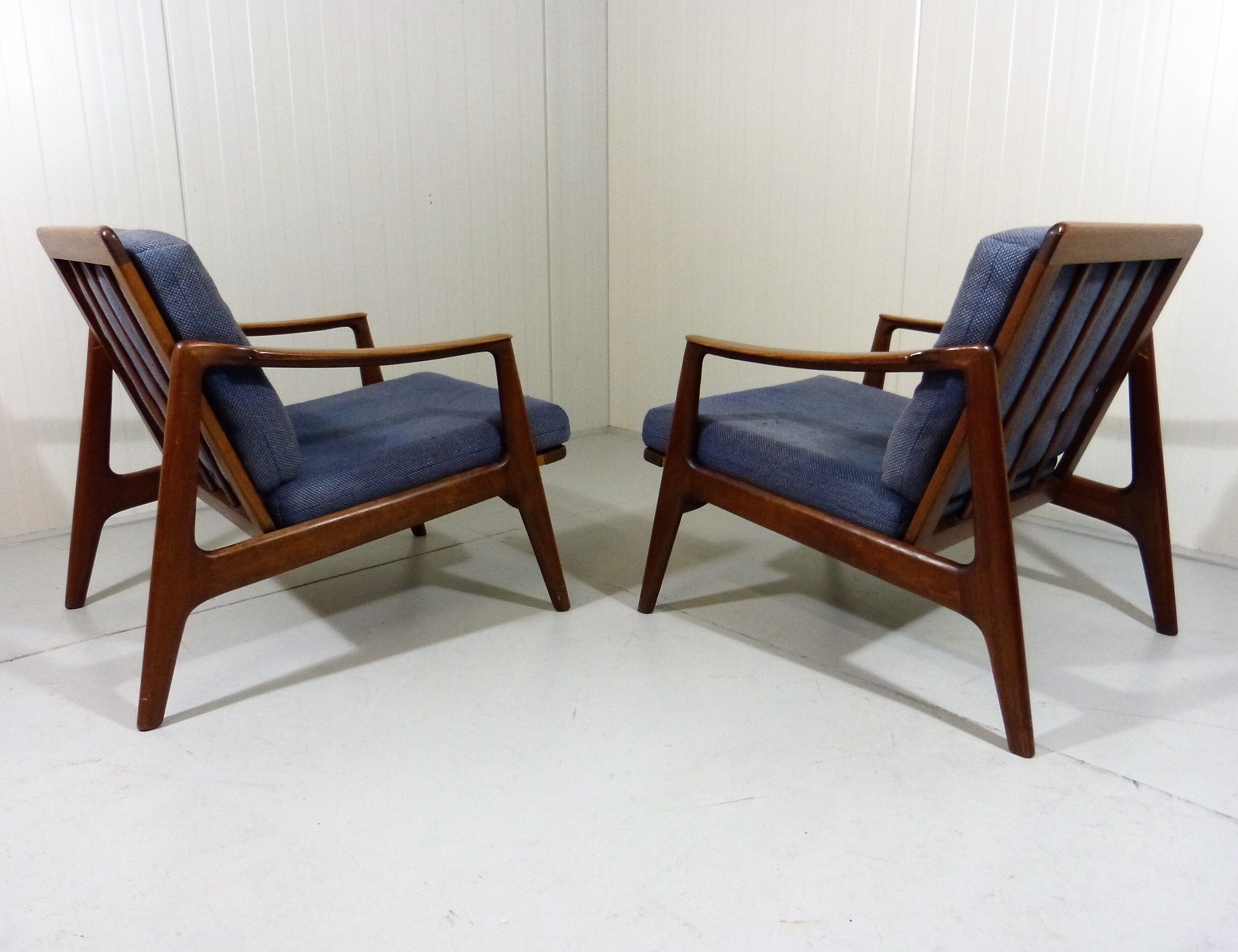 Set of 2 Teak Easy Chairs, Denmark 1960's