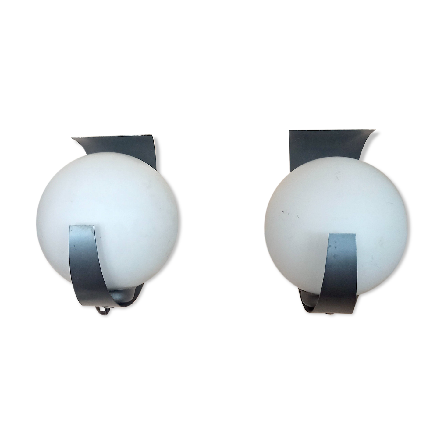 Pair of 70s space age wall lights