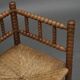 Vintage turned oak corner side chair, 1930s