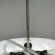 1930s Bauhaus UFO Chrome and Glass Pendant Light, Czechoslovakia