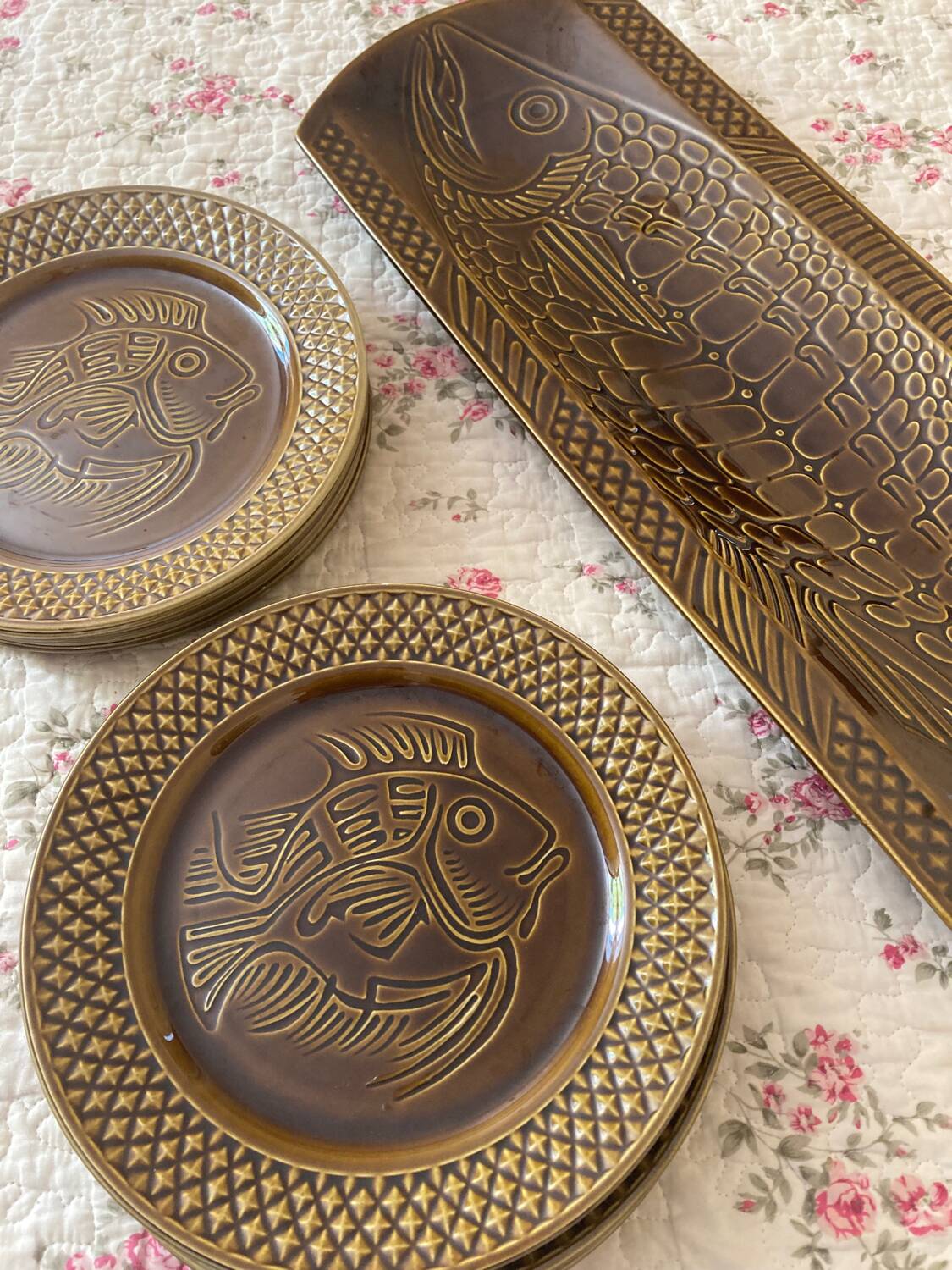 Fish dish Sarreguemines Digoin