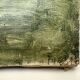 Old oil painting on canvas "The Haystacks" dated 1902.