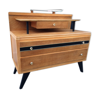 Coiffeuse commode enfilade vintage 1960