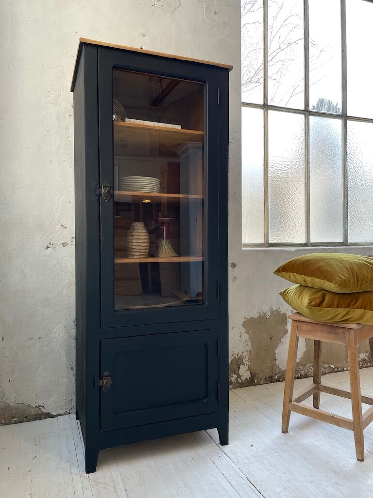 Old black storage window