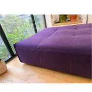 Sofa module/chaise longue (meridienne) in violet, "Tufty-Too" by Patri
