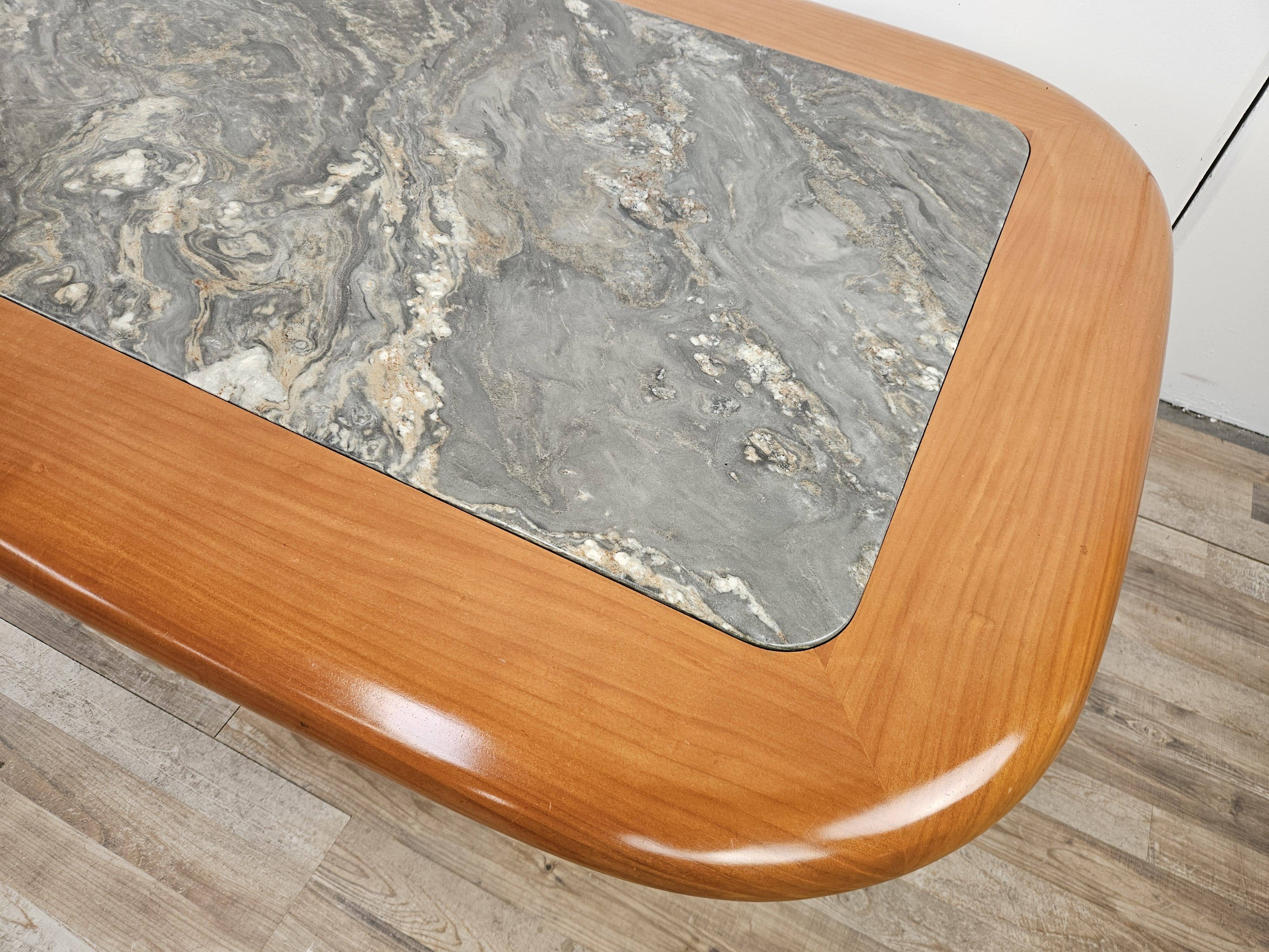 Coffee table with marble top by Hohnert Design, Germany, 1960