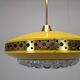 1970s Ludib Mid-Century Pendant Lamp in Yellow Metal, Brass and Glass