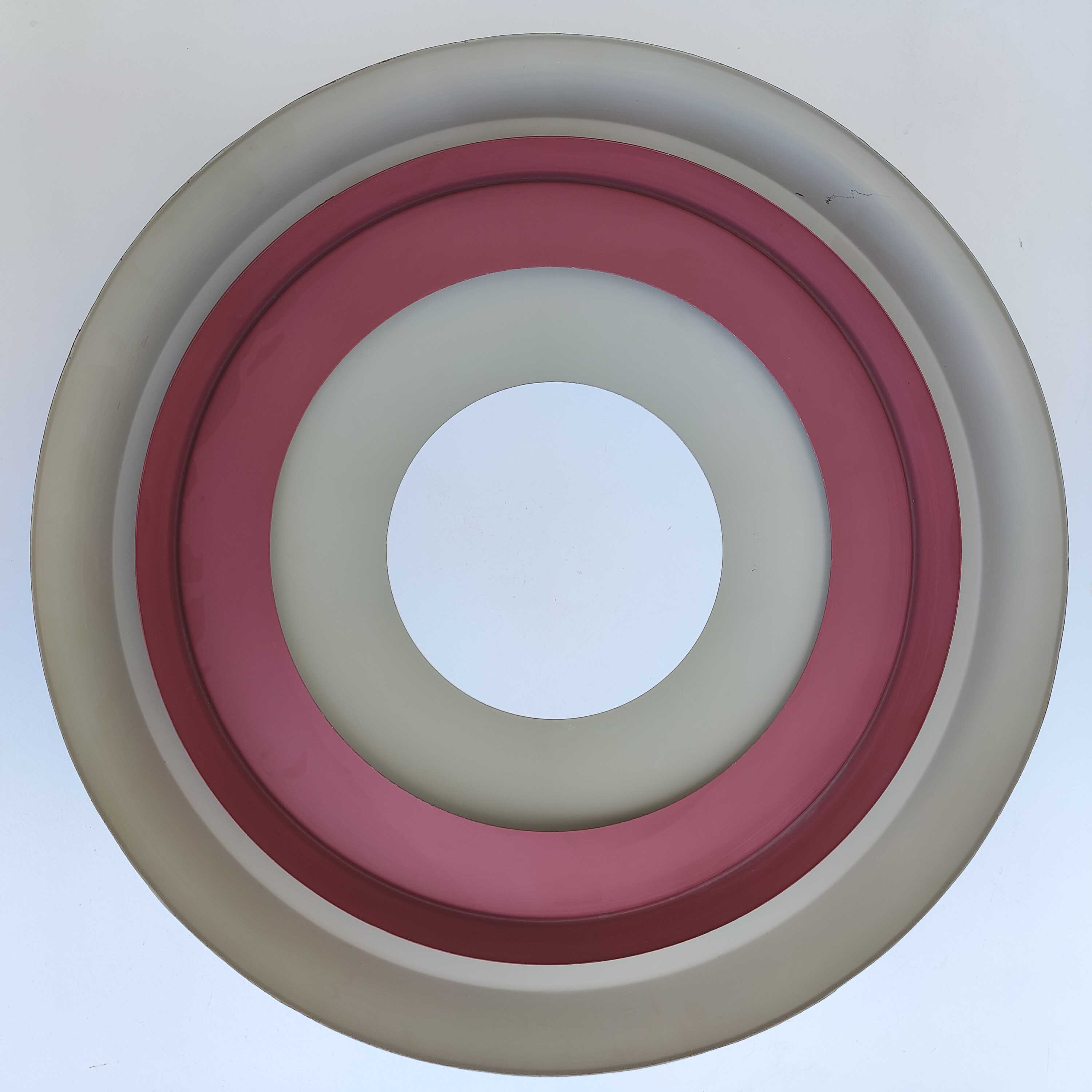 Ceiling lamp opaline glass and metal space age