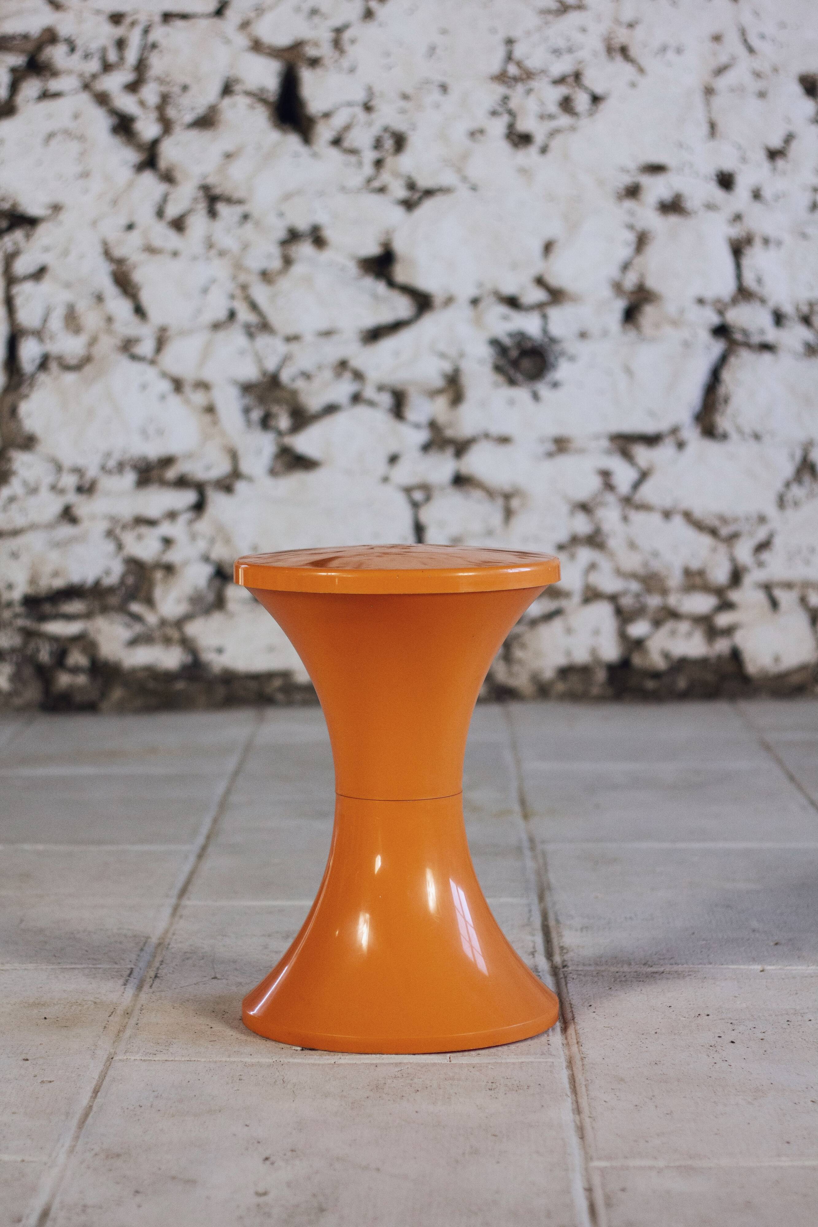 White Tam Tam stool by Henri Massonnet for Stamp, 1970