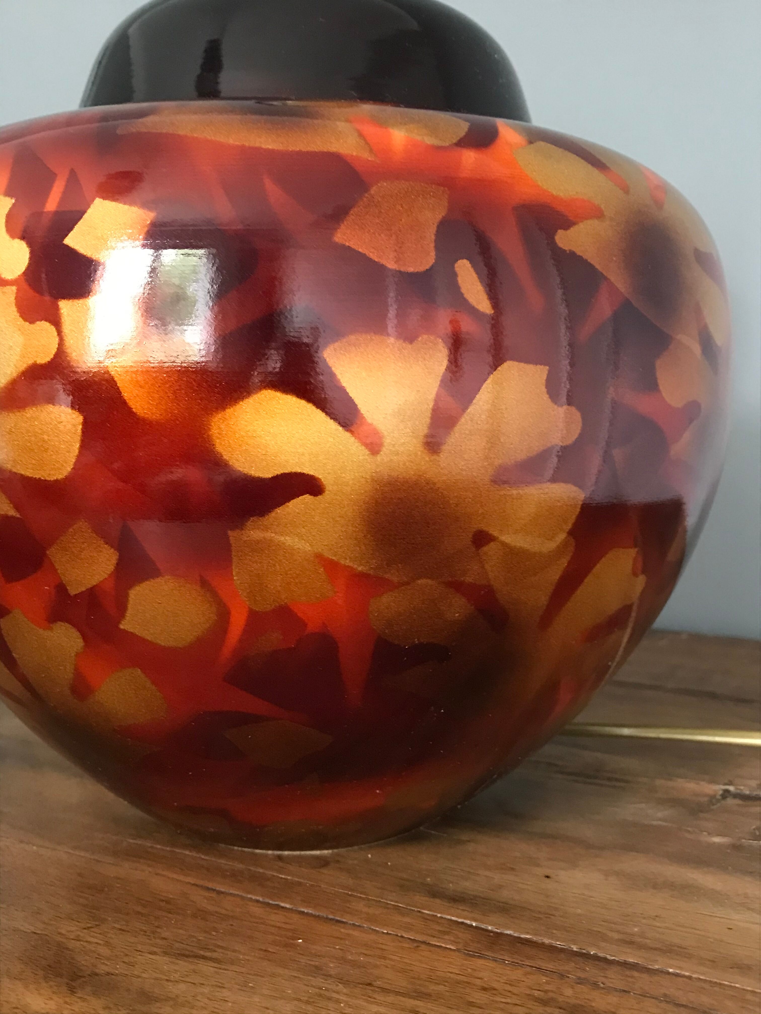 Vintage ceramic lamp by L. Drimmer