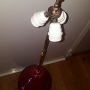 Ceramic lamppost with lampshade, Jacques Molin