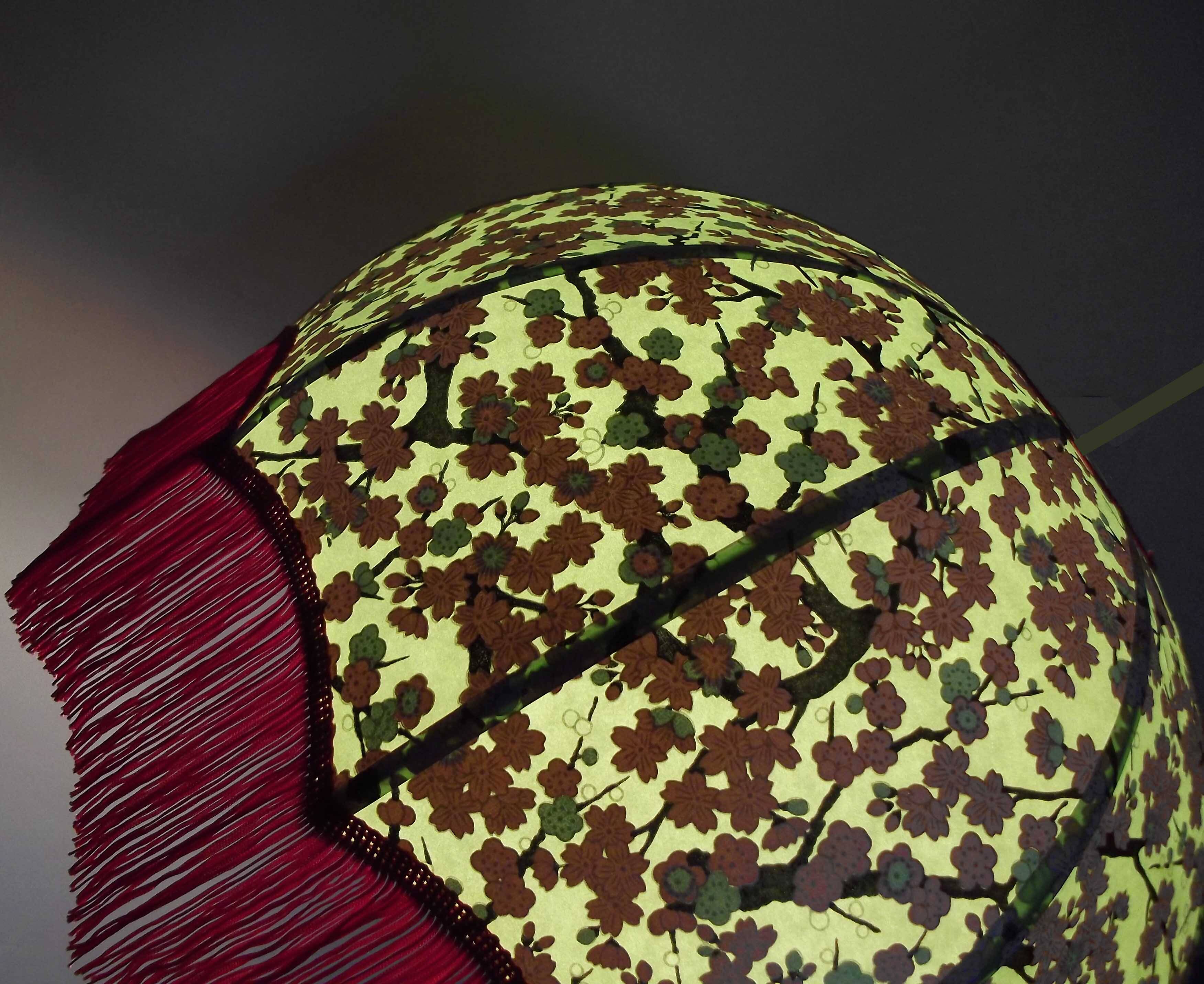 Retro fringed pendant light "Erina".