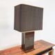 Vintage lacquered and brass table lamp, 1970s
