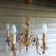 Antique gilded bronze and crystal chandelier with 5 lights / working condition l. gau?