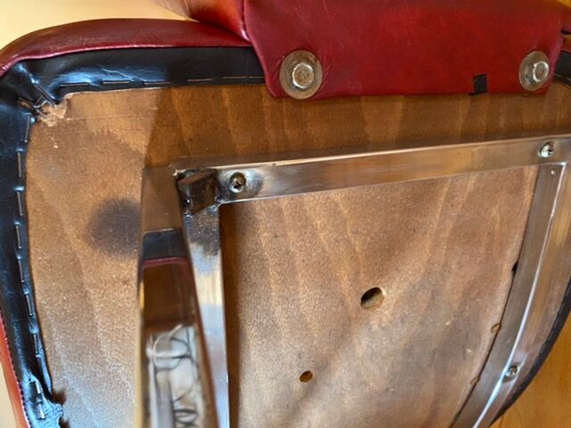 Pair of vintage armchairs in imitation leather from the 60s/70s