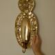 Pair of large mid-century Swedish brass sconces