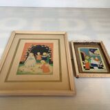 Duo of religious illustration frames
