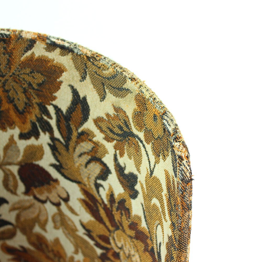 Vintage dining chair in bold flower pattern, 1960s