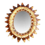 Miroir soleil ovale, 61x52cm.