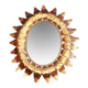 Oval sun mirror, 61x52cm.